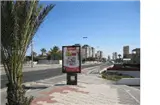 Mupi doble iluminado en la Gran Vía número 3, entorno de Marchamalo y La Gola, La Manga del Mar Menor